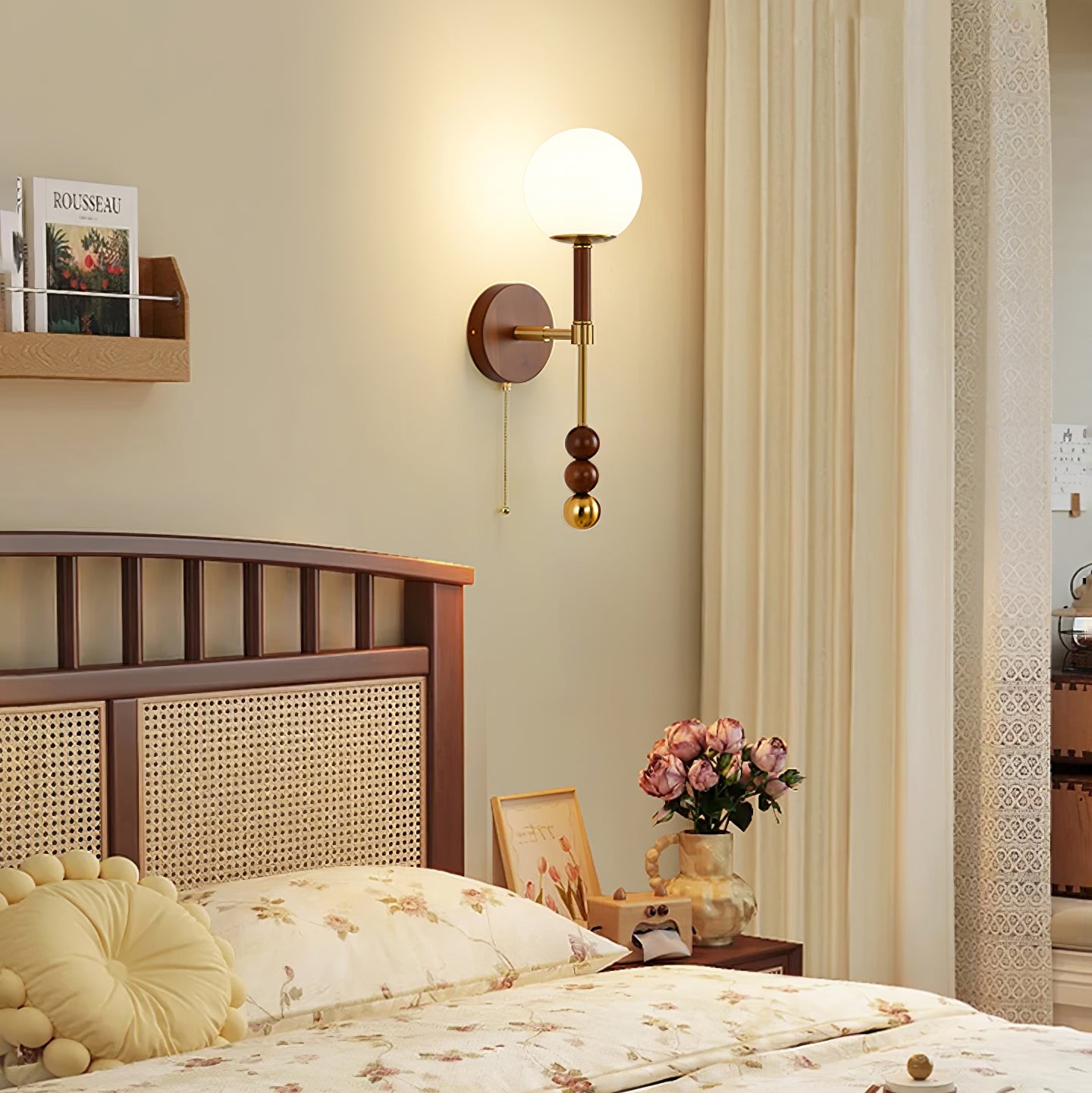 Retro Solid Wood Series Wall Lamp K638