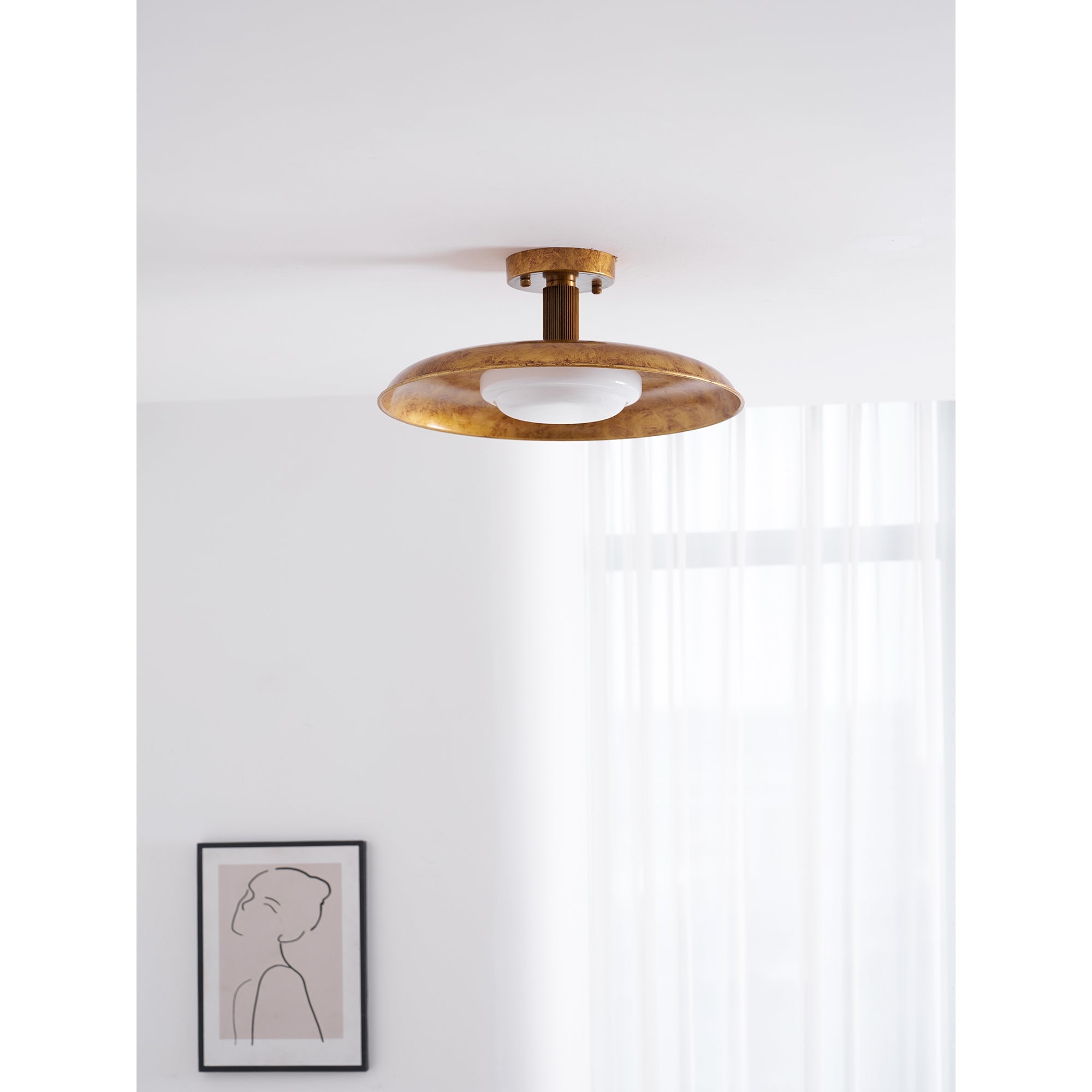 Pot-Lid Style Flat-Panel Ceiling Light D697