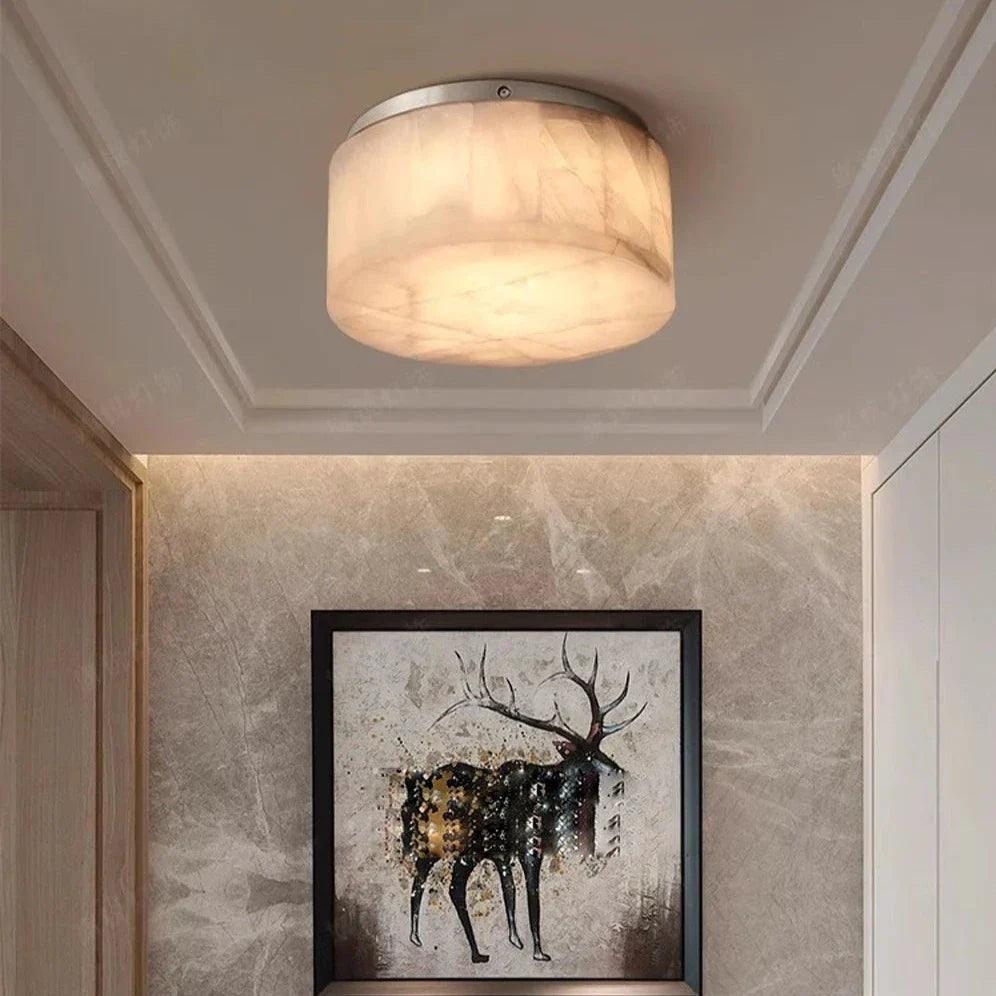 Rivage Alabaster Minimalist Ceiling Light D948