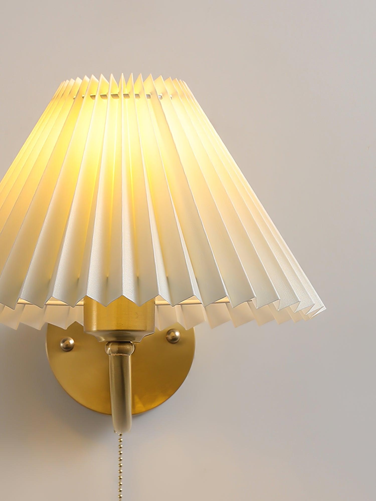 Modern Minimalist Luxury Fabric Brass Wall Lamp For Living Room K601
