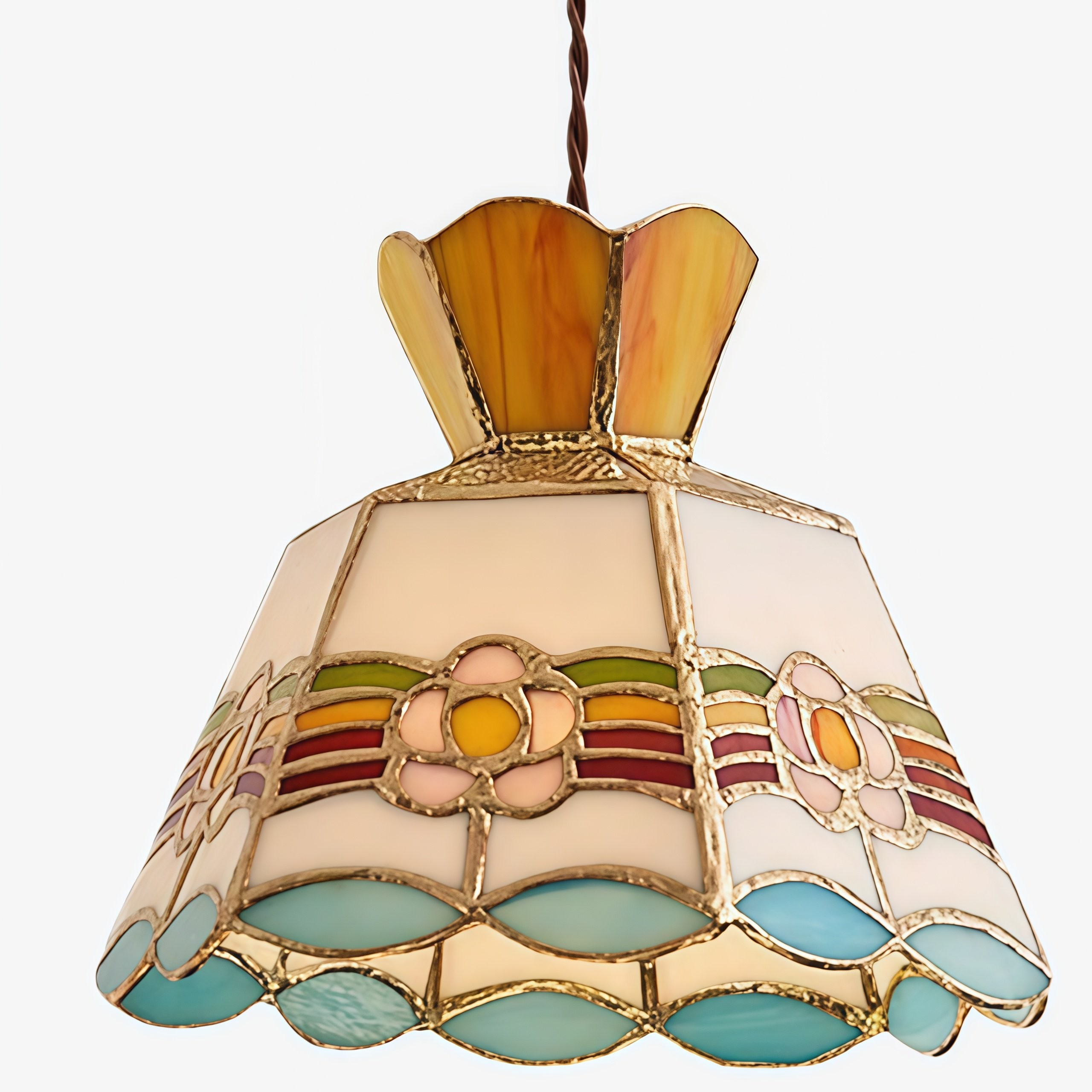 Vintagia Decorative Glass Pendant Light - Tiffany Glass Lighting for Dining and Living Room K2137