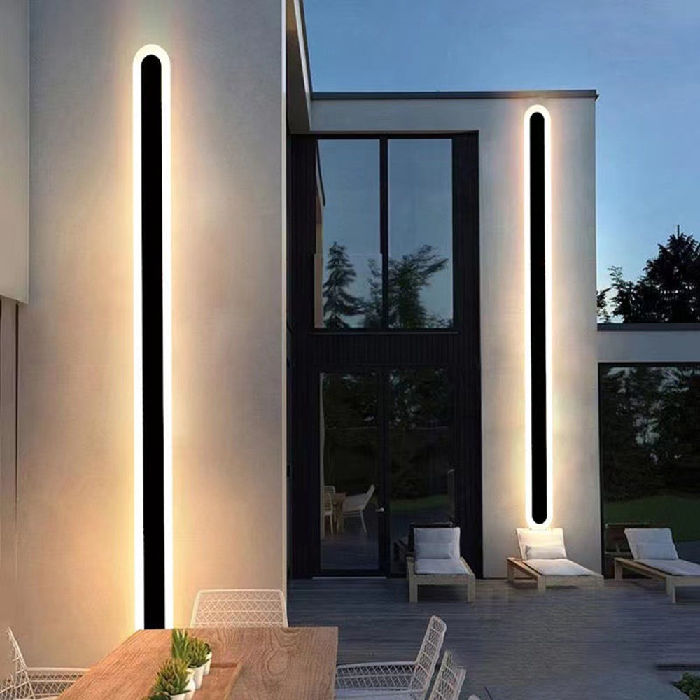 Edge Minimalist Metal Oval IP65 WaterProof Outdoor Wall Light D875