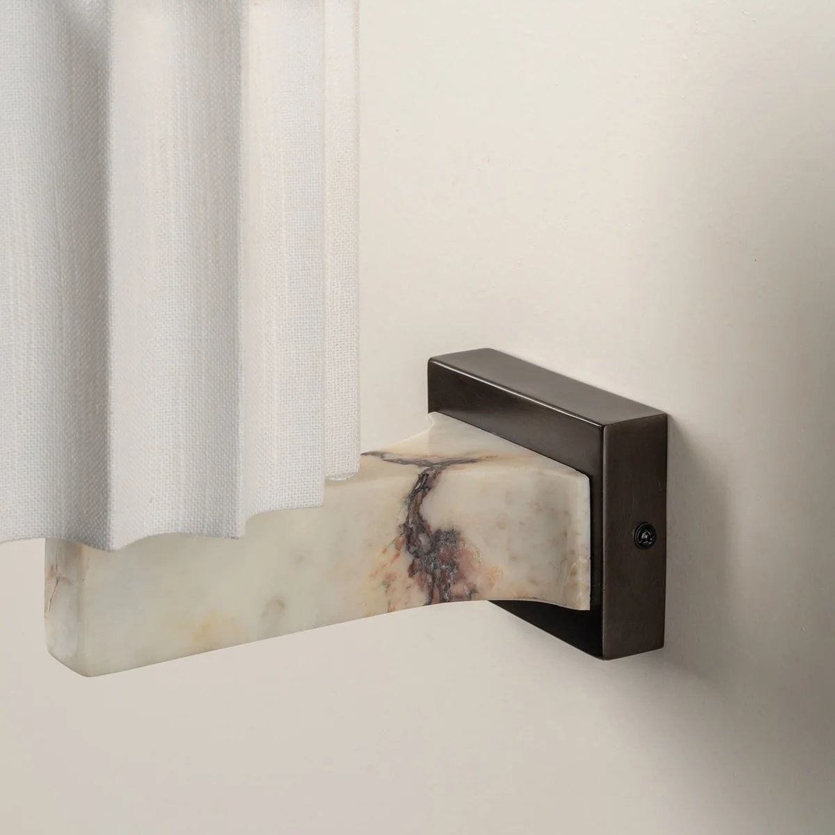Cavilon Modern Wall Light - Organic Marble and linen shade Lighting for Home Spaces K1679