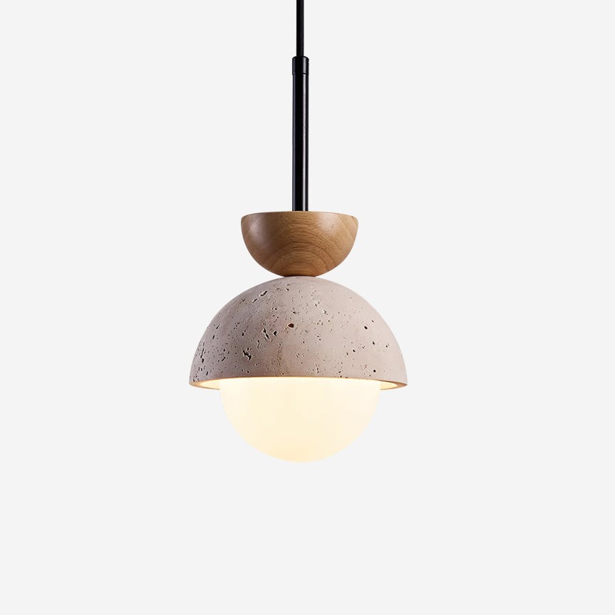 Natural Stone Spherical Pendant Light K380