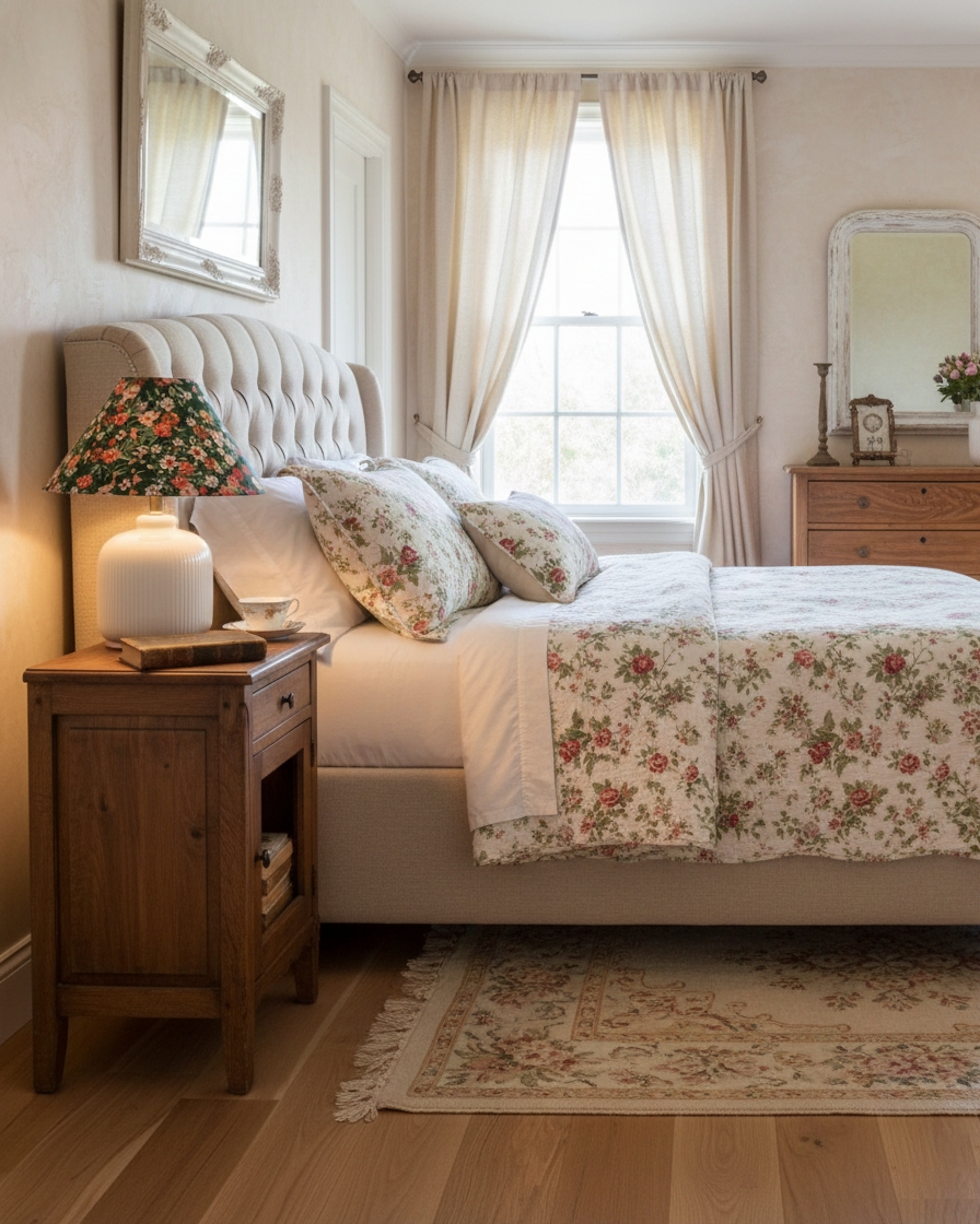 Evergreen Floral Table Lamp D327