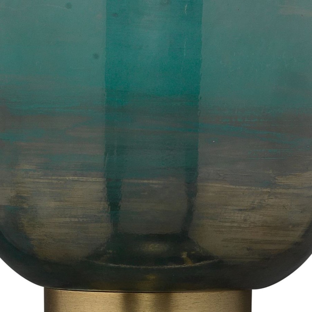 Helvo Vintage Metal Single Sconce - Green Glass Wall Light for Home Decor K1165
