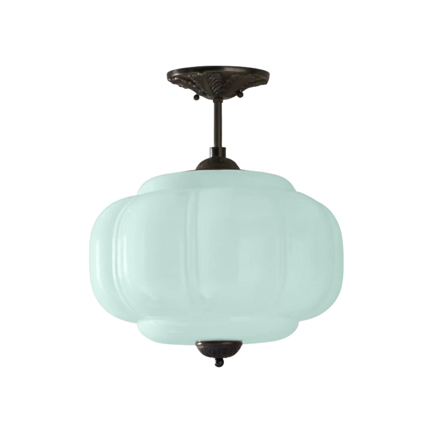 Eloise Classic Glass Pendant Light - Retro Glass and Metal Hanging Lamp for Kitchen Island Cafe K1475