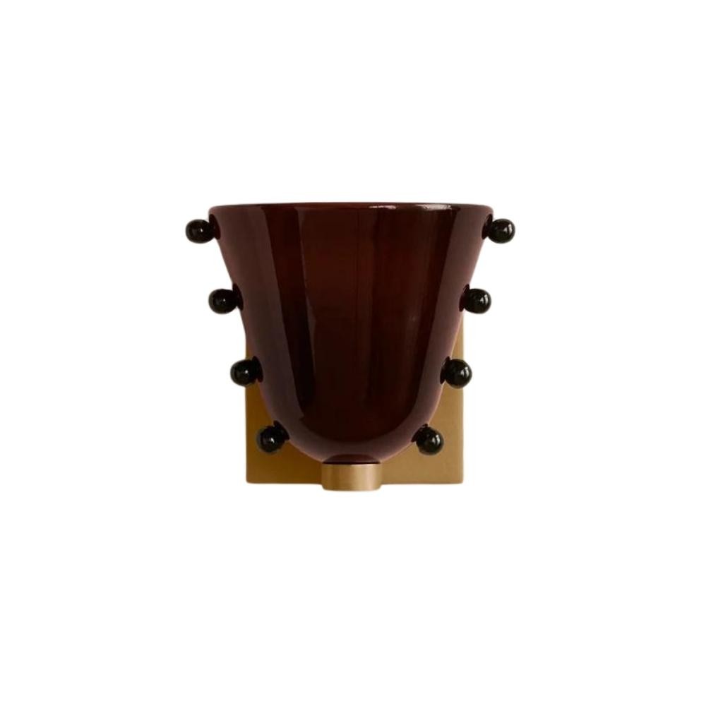 Bellina Colourful Glass Wall Light – Modern Gemma Wall Sconce For Bedroom or Hallway K1130