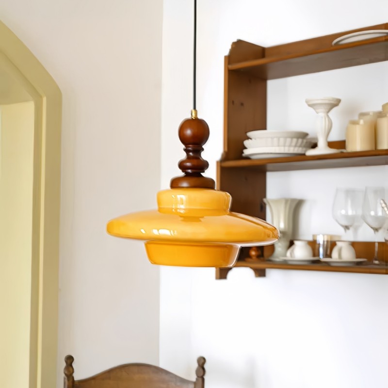 Medieval Cream Glass Pendant Lamp K319