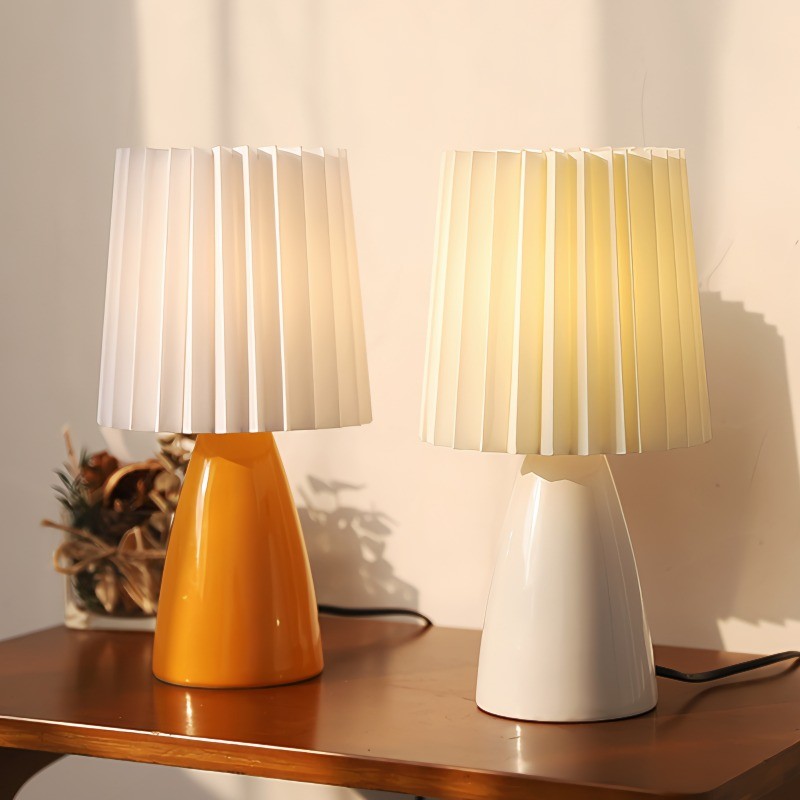 Modern Pleated Cute Table Lamp For Night Light K12
