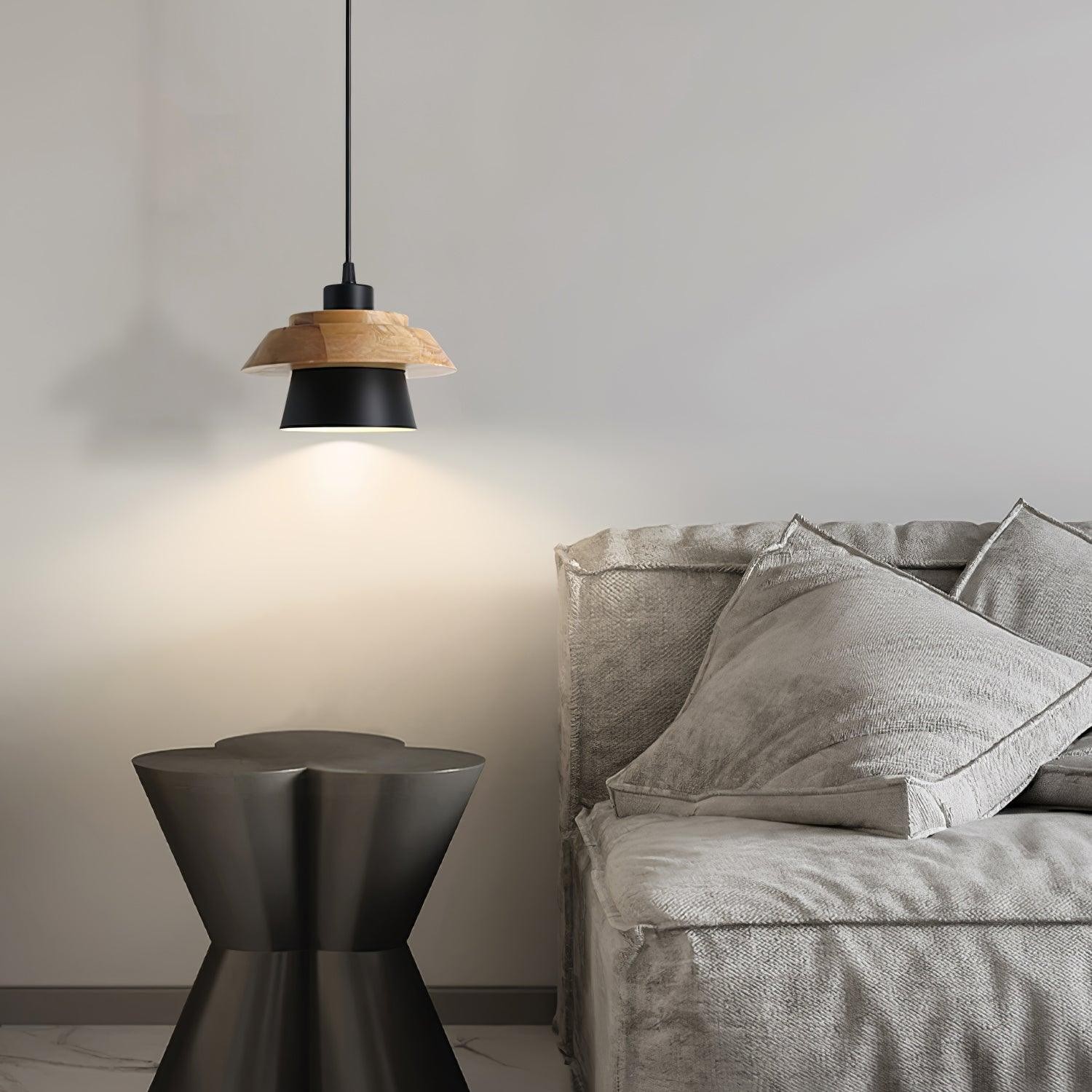 Stone Wood Pendant Lamp K677