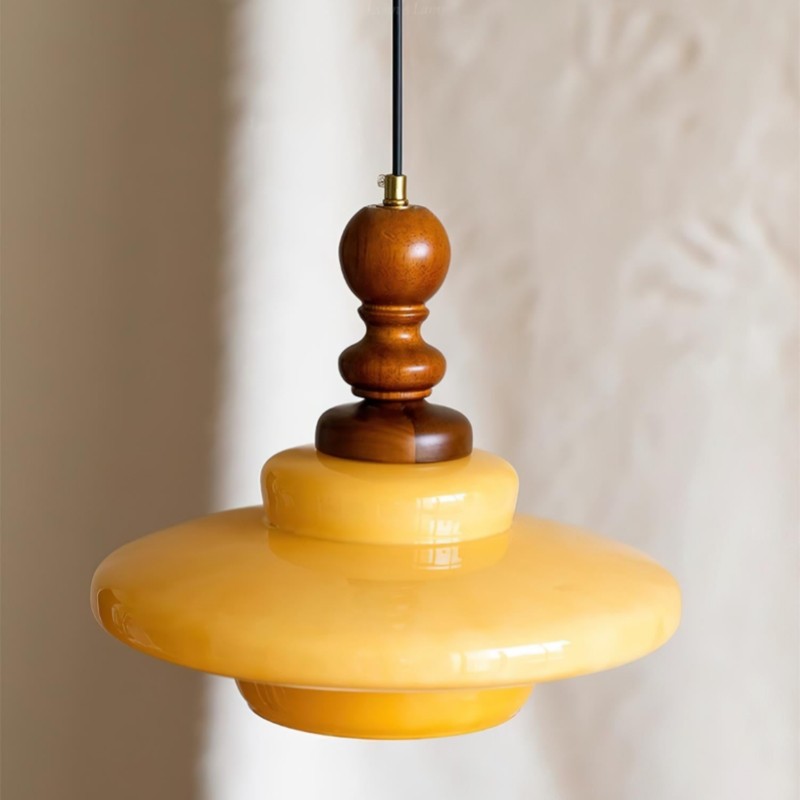 Medieval Cream Glass Pendant Lamp K319