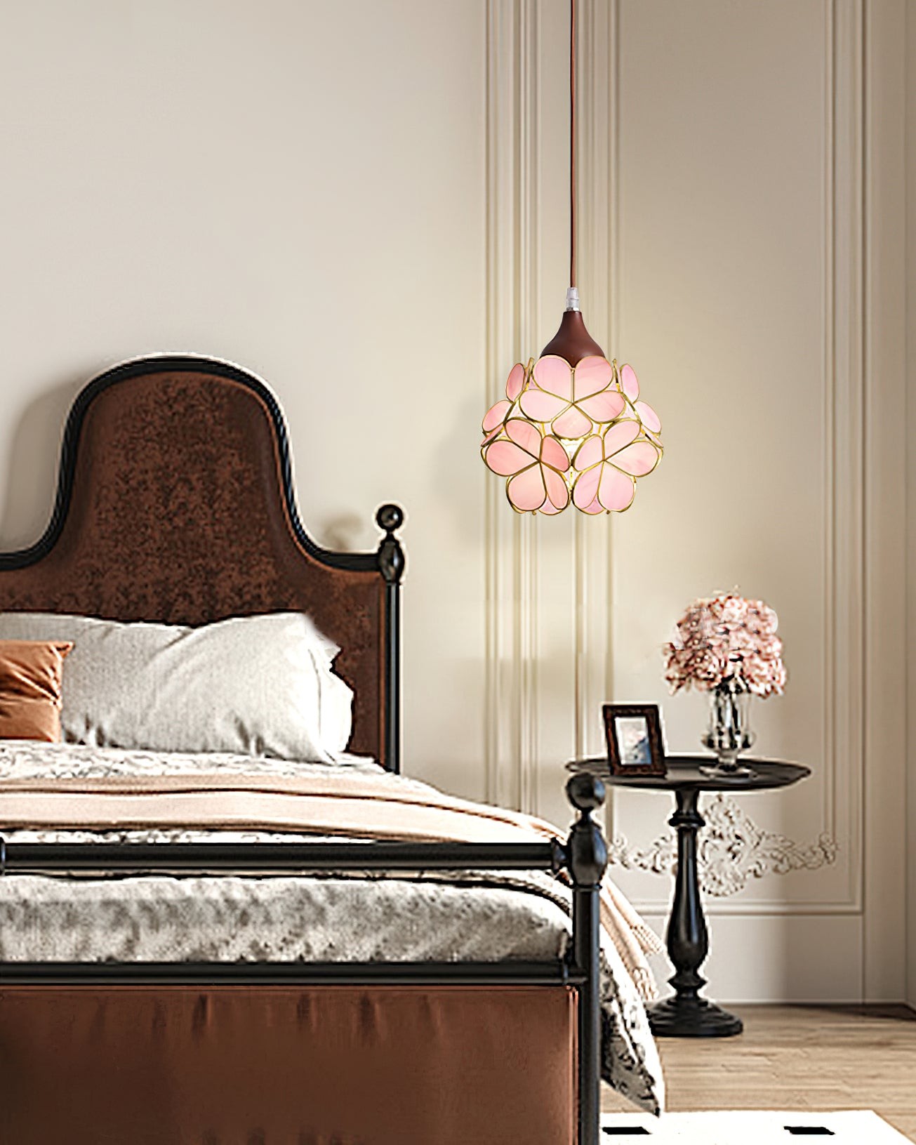 French Creative Pastoral Style Flower Pendant Light K487