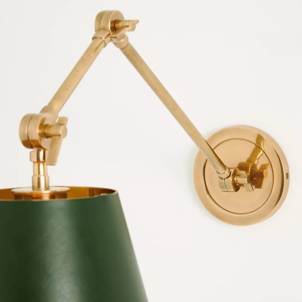 Foldray Scalloped Leather Wall Sconce – Modern Task Lighting For Reading Nook K1198