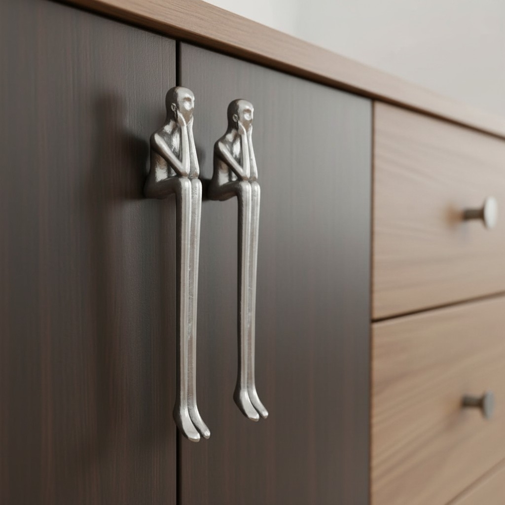 Verlitho Retro Cabinet Handle - Nordic Furniture Pull For Wardrobes and Drawers K2365