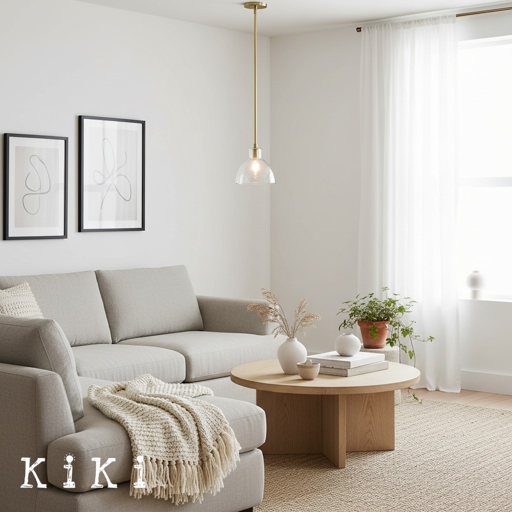 Glavira Modern Glass Pendant Light - Stylish Hanging Lamp for Dining Room K1313
