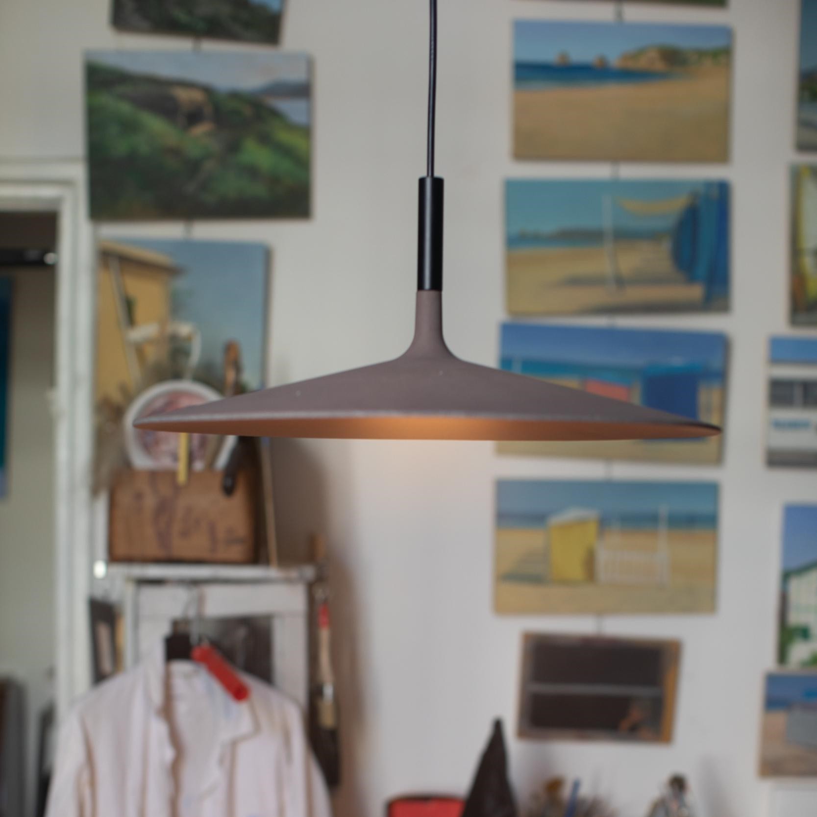 Vibrant Aplomb Large Pendant Light - Stylish Round Disc Pendan Light for Modern Interiors
