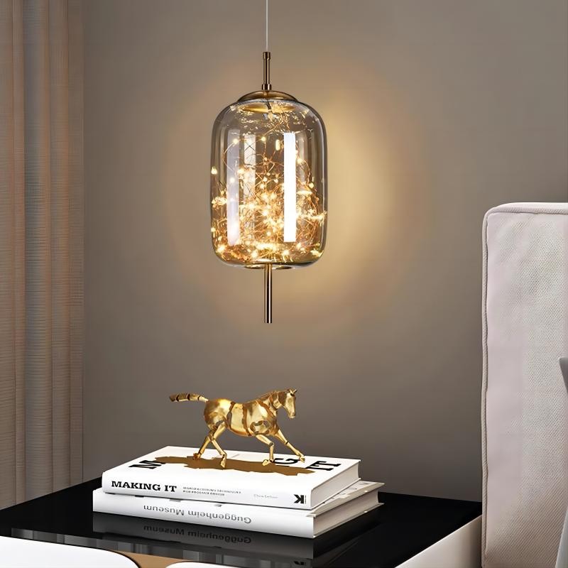 Scandinavian Cylinder Oval Glass Pendant Light K333