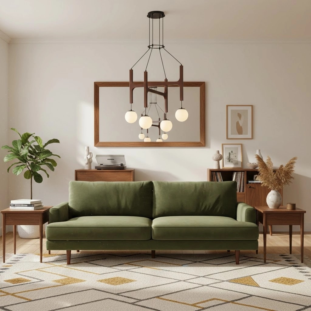 Auralith Wood Chandelier Multi Arm Fixture - Modern Natural Lighting for Living and Dining K2324