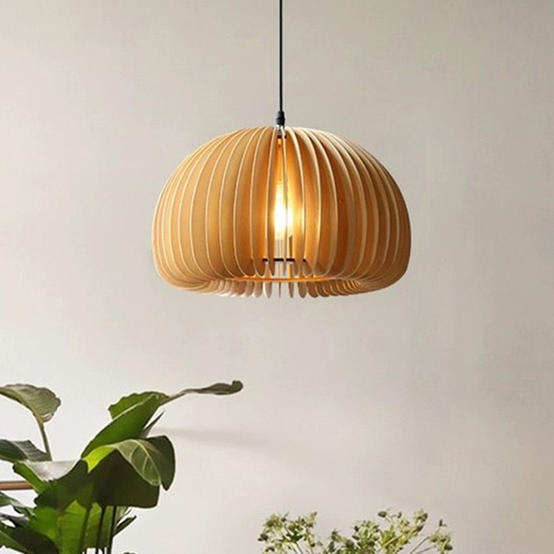 Creative Wooden Pumpkin Pendant Lamp K134