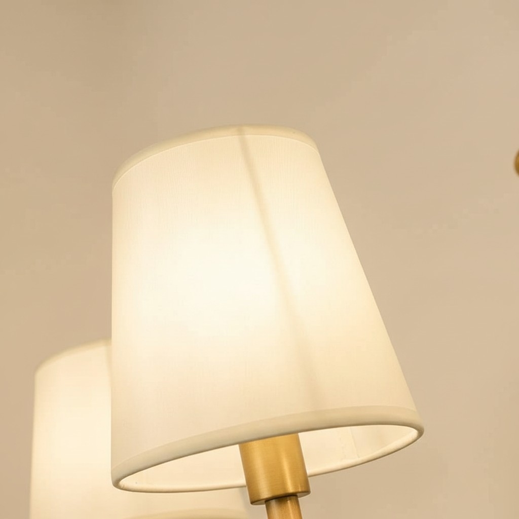 Altoris Series Branch Chandelier with Fabric Shades - Brass Ceramic Chandelier for Living Room K2308