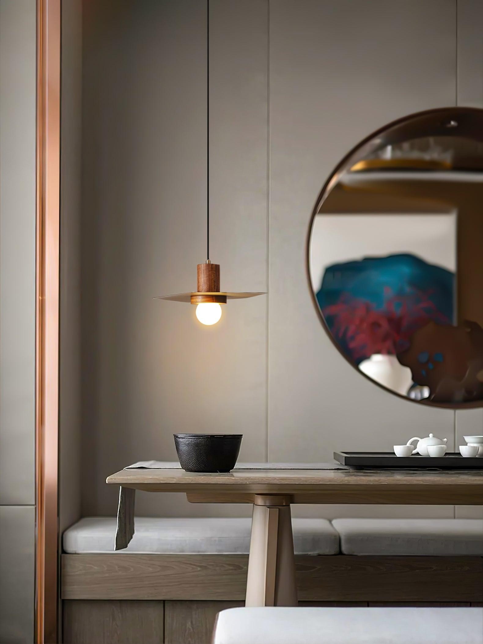 Walnut Copper Jupiter Pendant Lamp K833