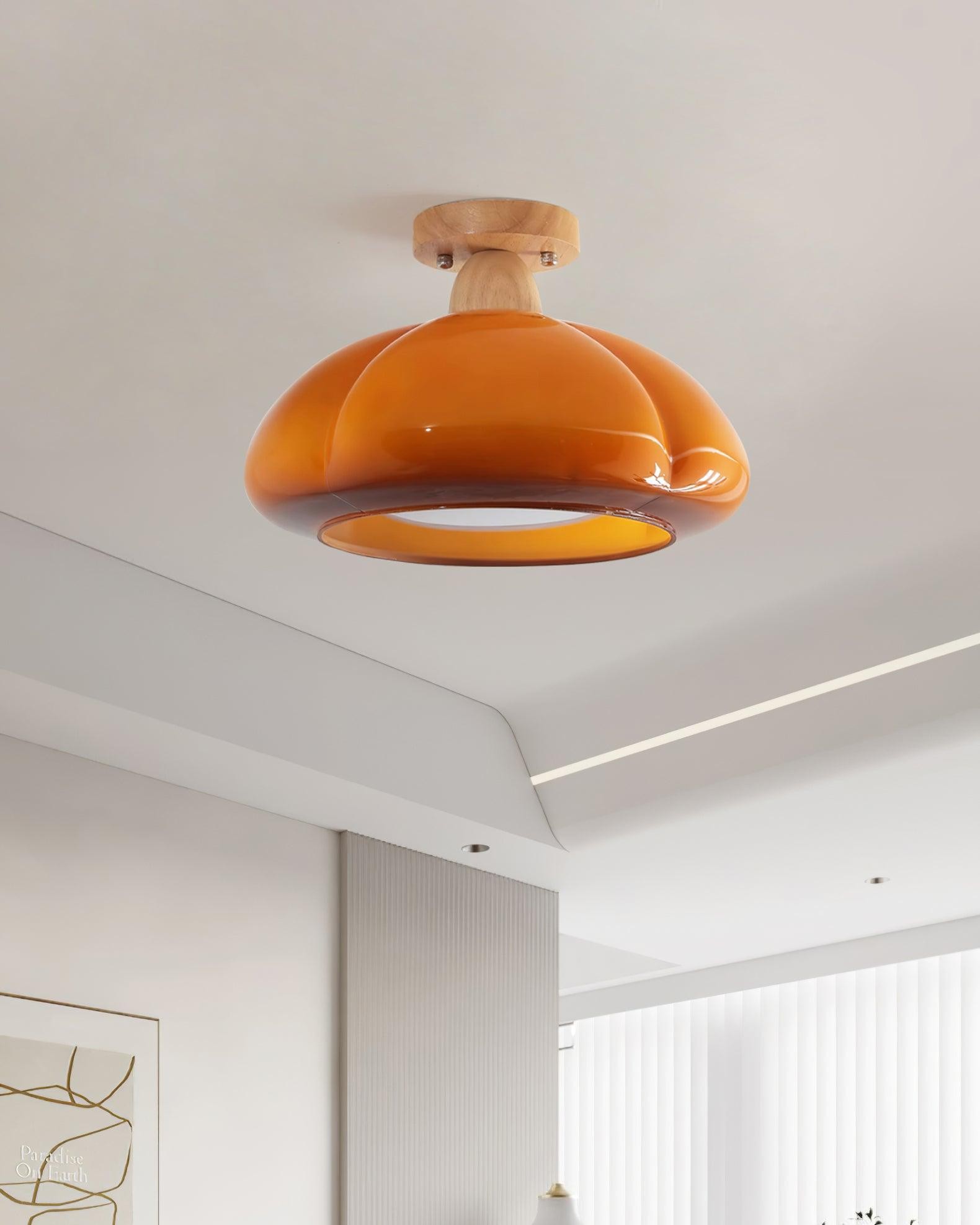 Pumpkin Glass Ceiling Light For Kitchen K320
