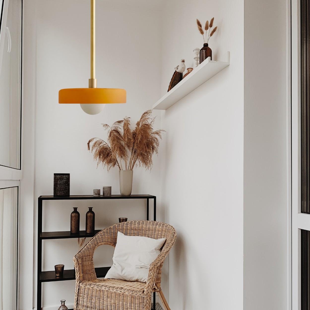 Nordic Metal Rod Disc Orb Pendant Light K943