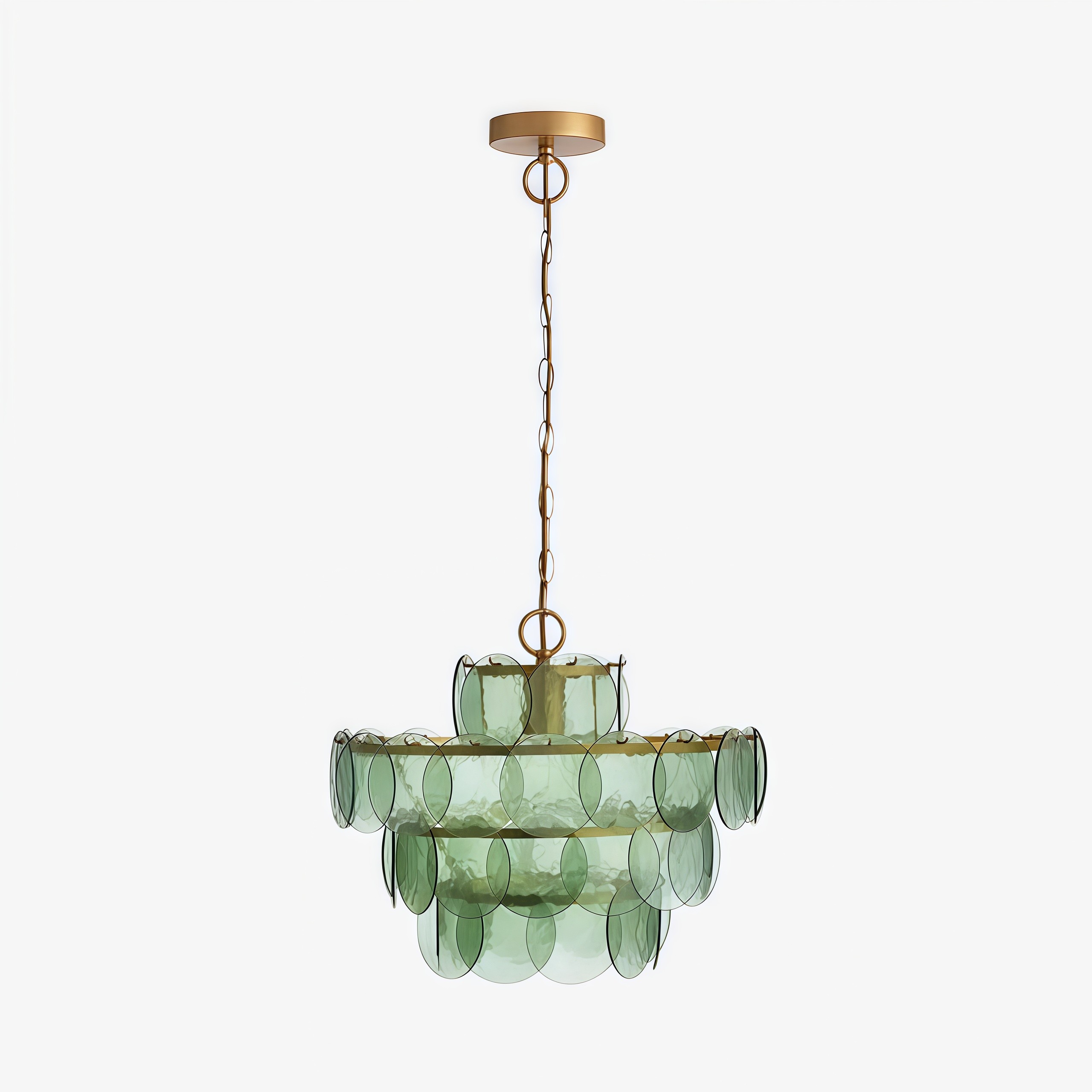 Morien Colorful Disc Pendant Light - Artistic Glass and Metal Pendant Lighting for Dining or Bedroom K2072