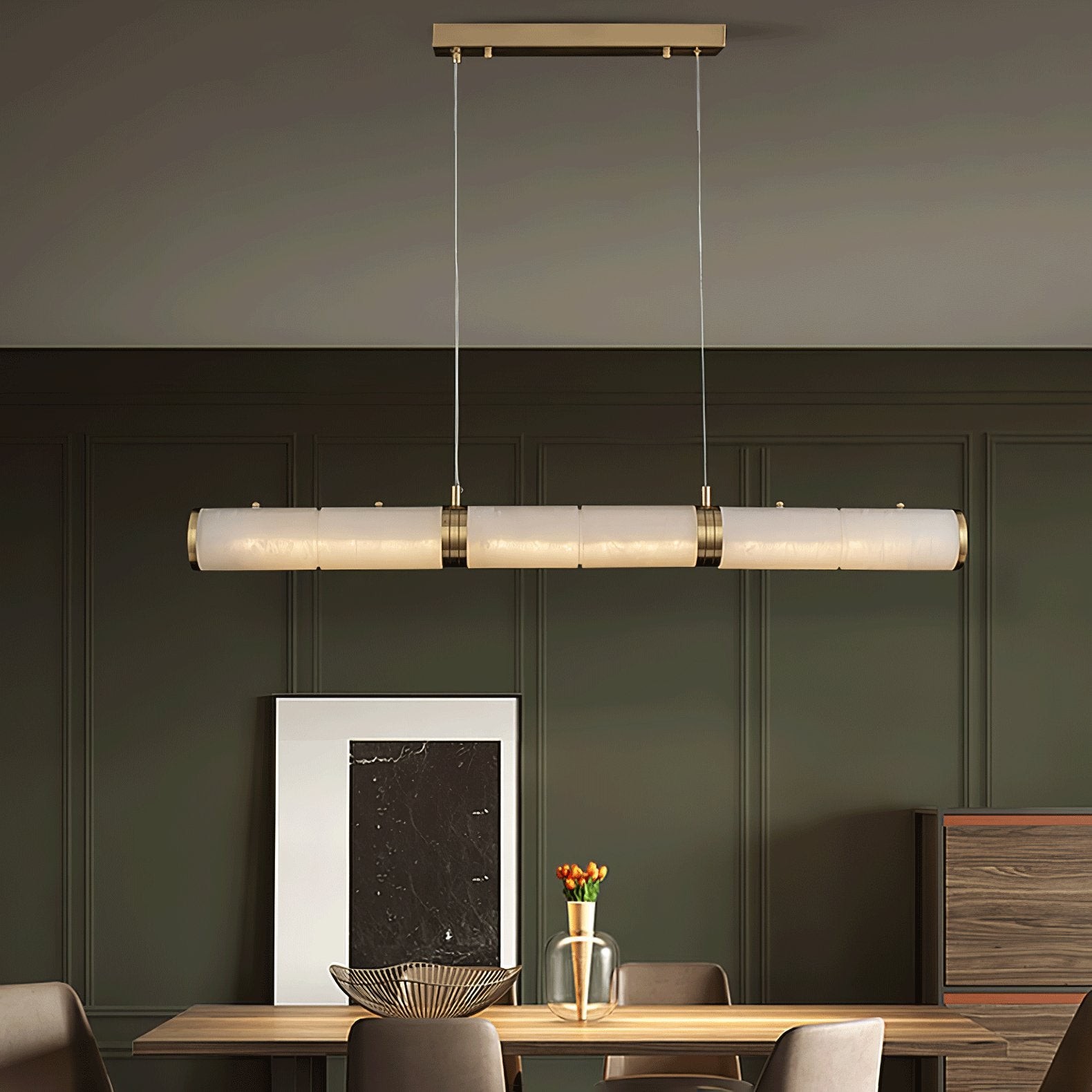 Luxurious Alabaster Beam Pendant Light K224