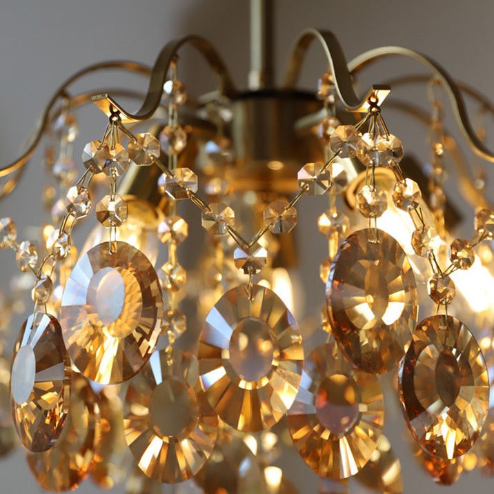 Vintage Sumptuous Teardrop Crystal Chandelier K1279