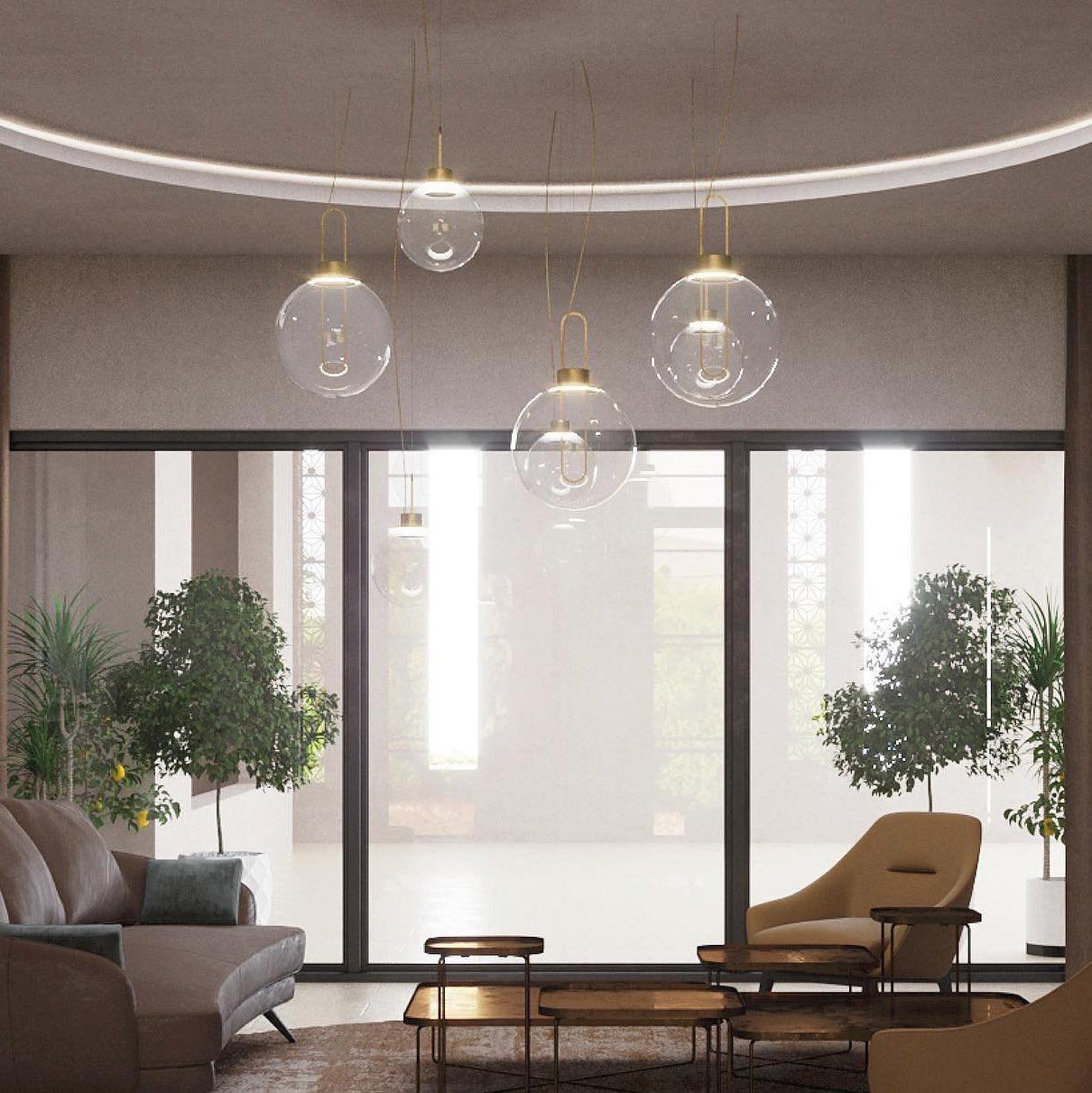 Clear Glass Orb Style Pendant Lamp K560