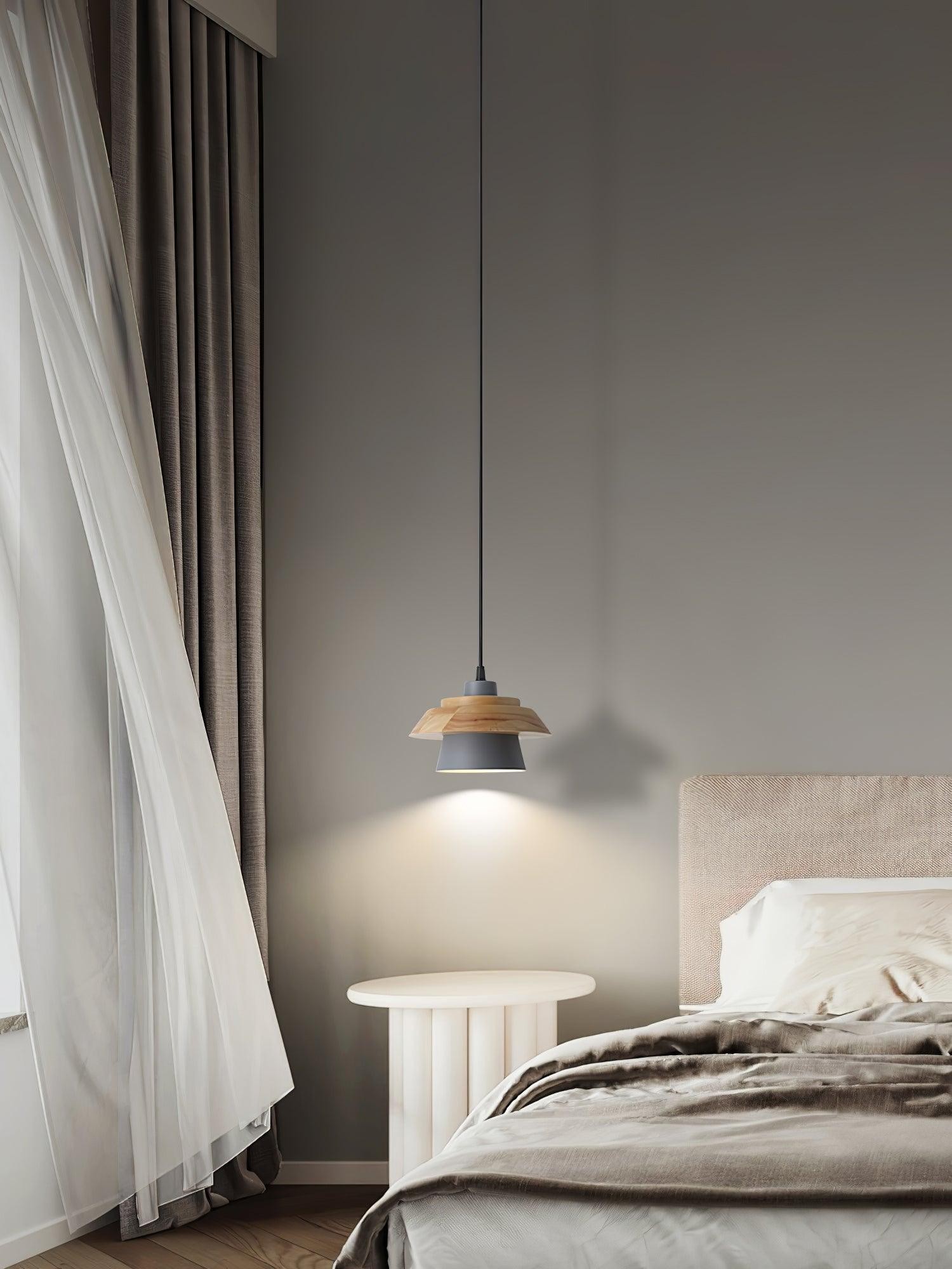 Stone Wood Pendant Lamp K677