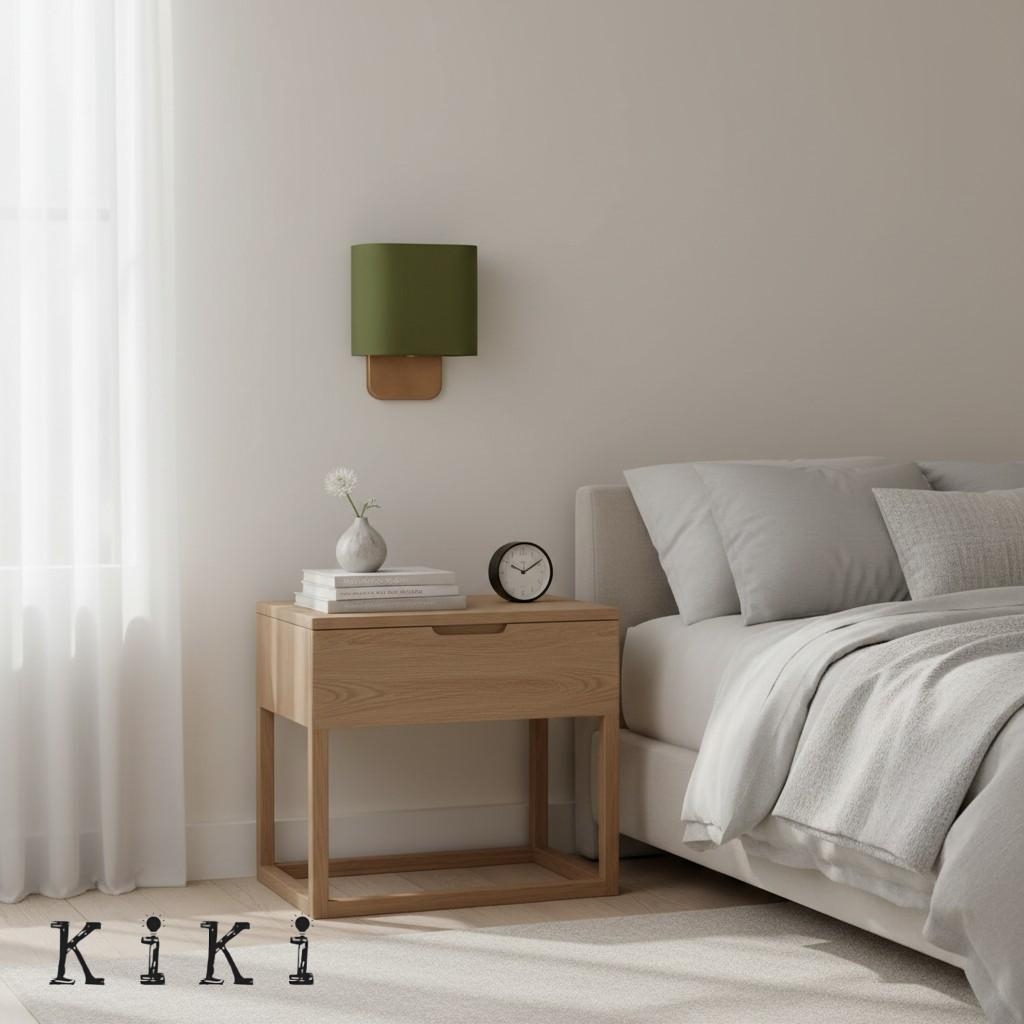 Nolvara Elegant Fabric Wall Lamp - Rustic Style Lighting for Bedroom or Hallway K2031