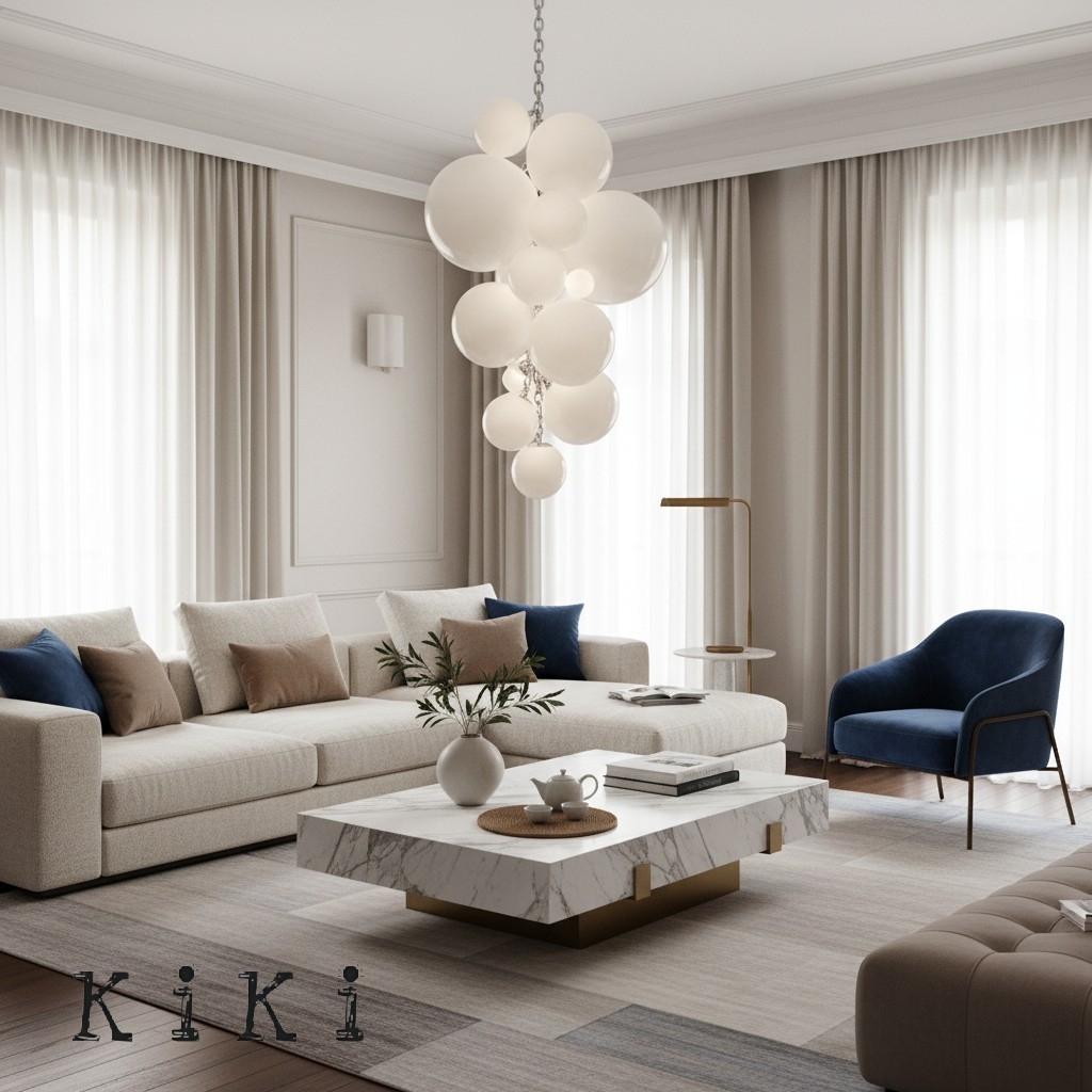 Modern Long Grape Glass Chandelier K2347