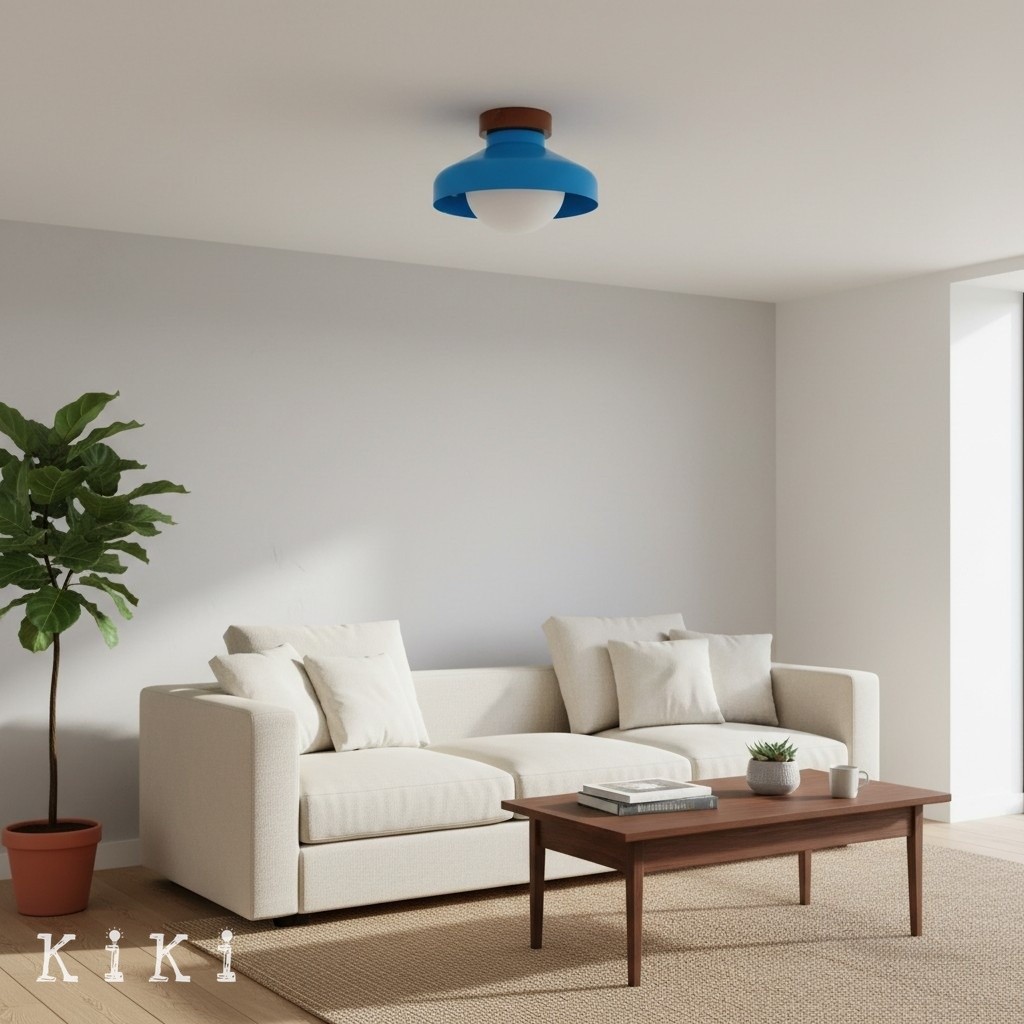 Elystra Modern Glass Ceiling Lamp - Metal Lighting for Living and Bedroom K2099
