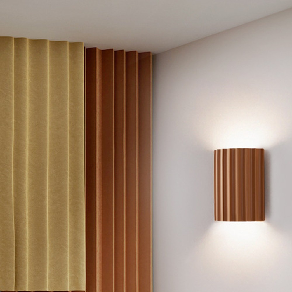Striped Semicircle Resin Wall Lamp - Contemporary Accent Lighting for Living Room K95