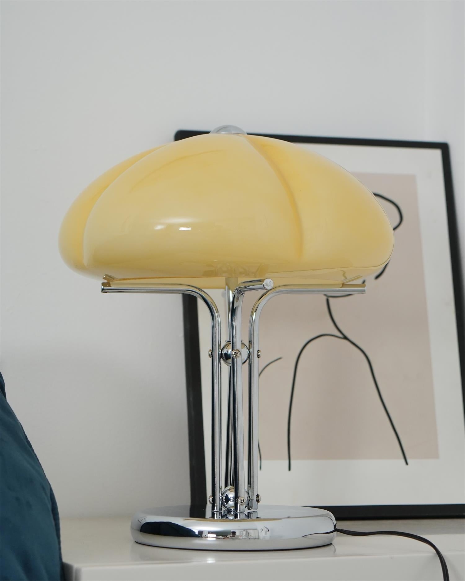 High-Grade Bedroom Bedside Mushroom Glass Table Lamp K302