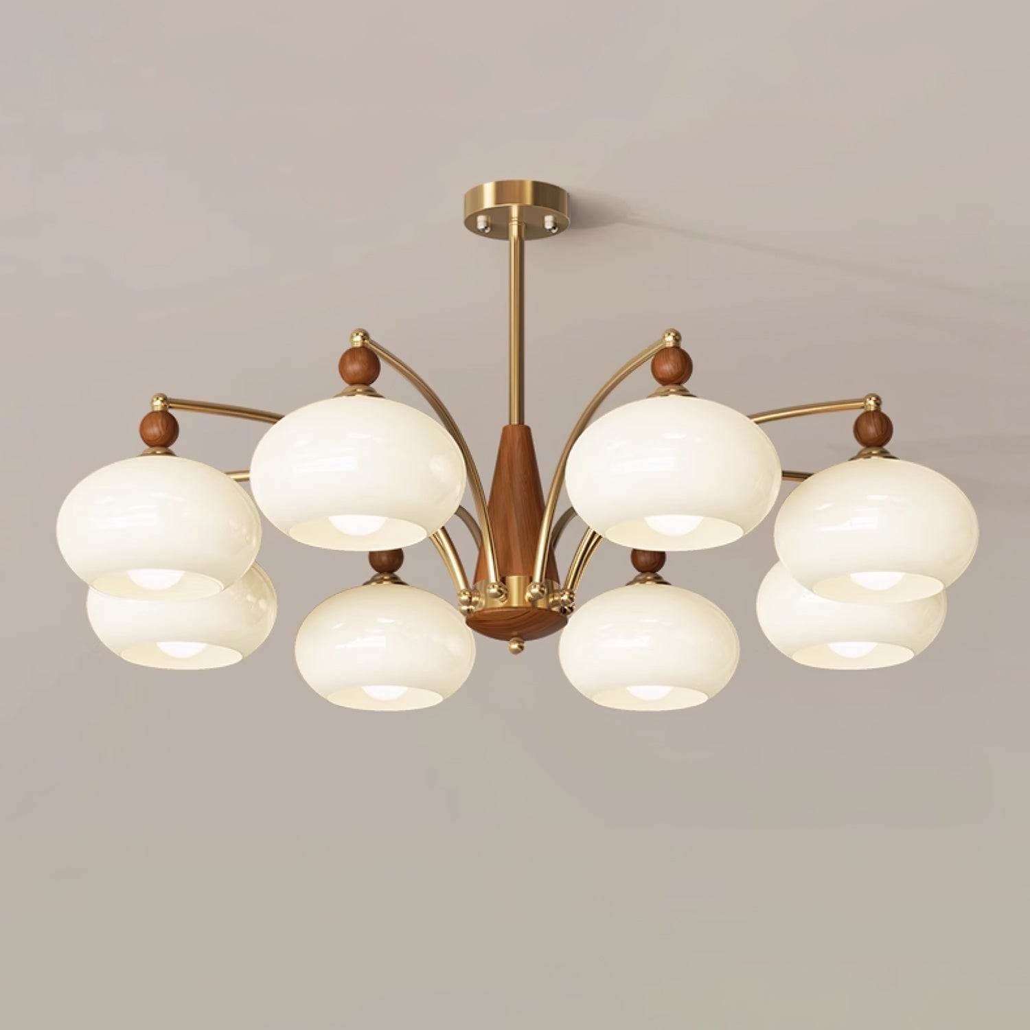 Vintage Multihead Persimmon Chandelier K623