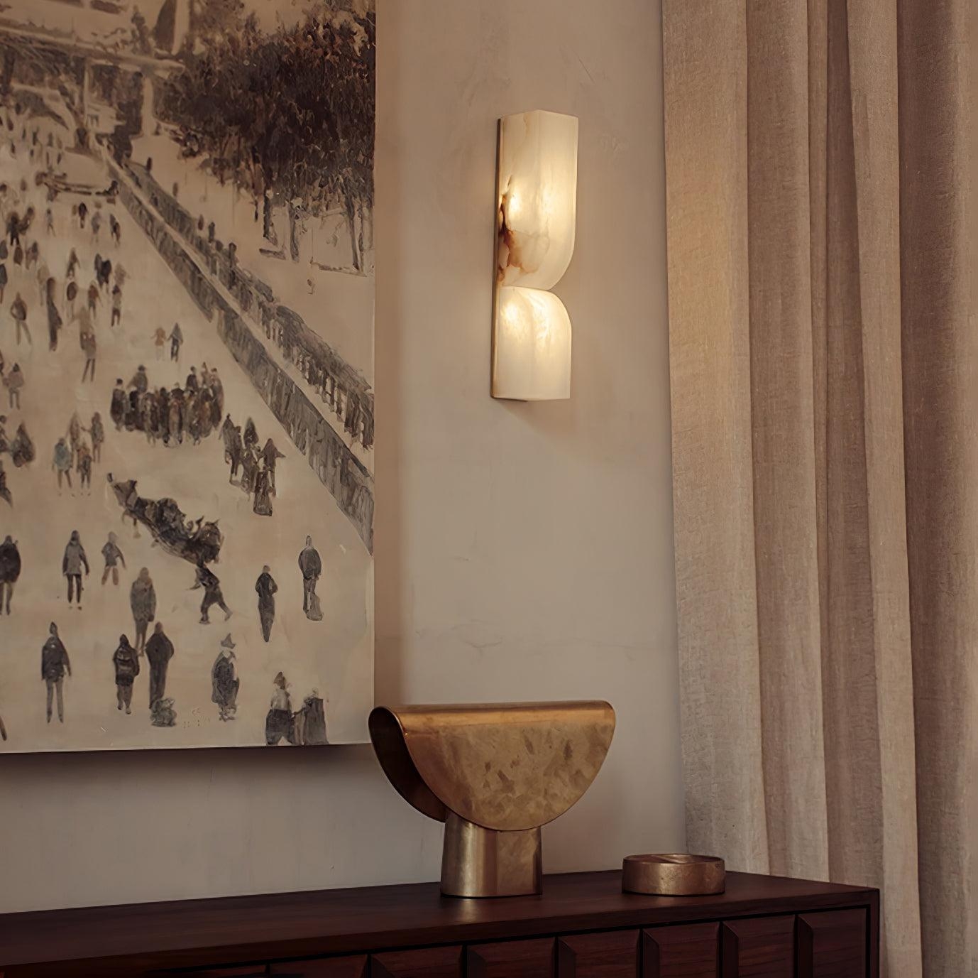 Rectangular Alabaster Wall Lamp D639