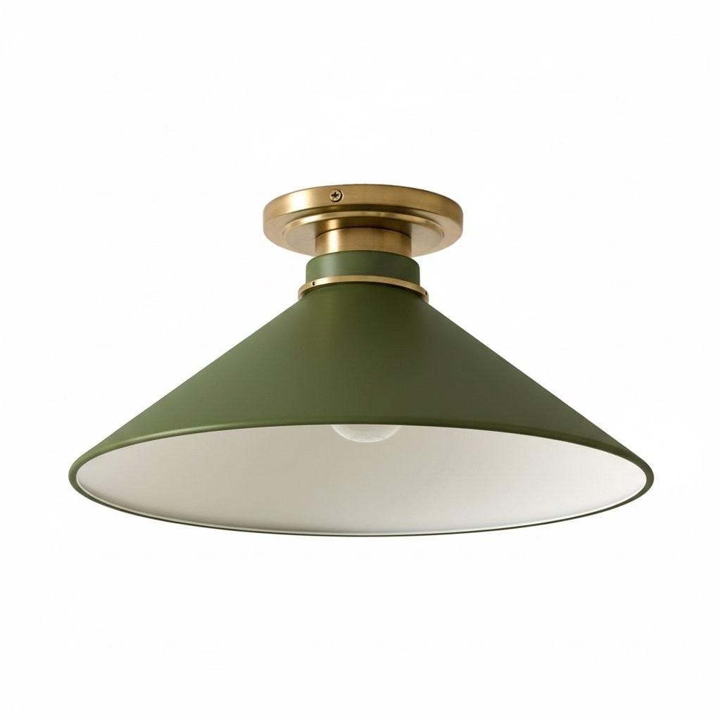Aurenza Simple Flush Mount – Metal and Glass Ceiling Light for Any Room K1138