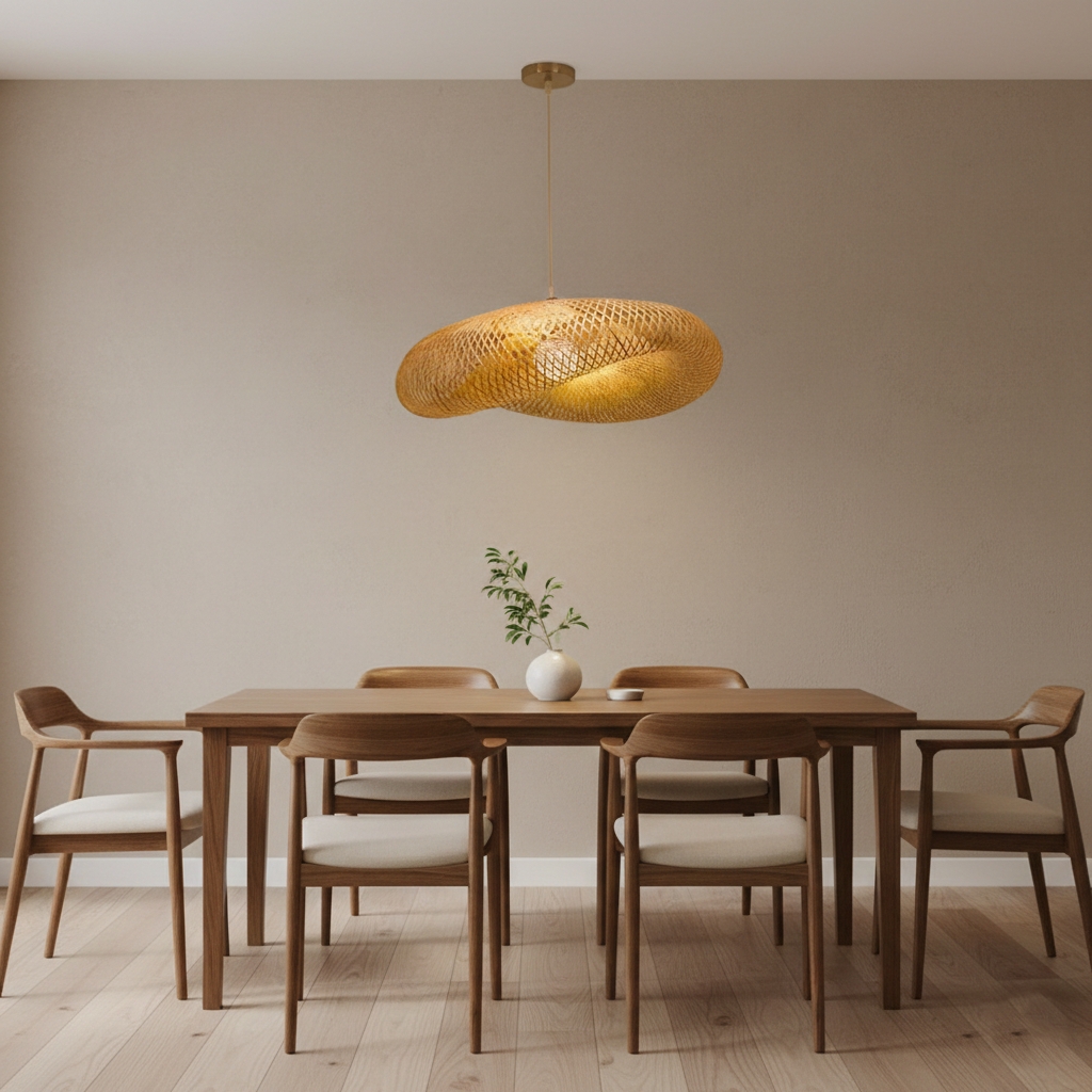 Aira Handwoven Natural Bamboo Pendant Light D773