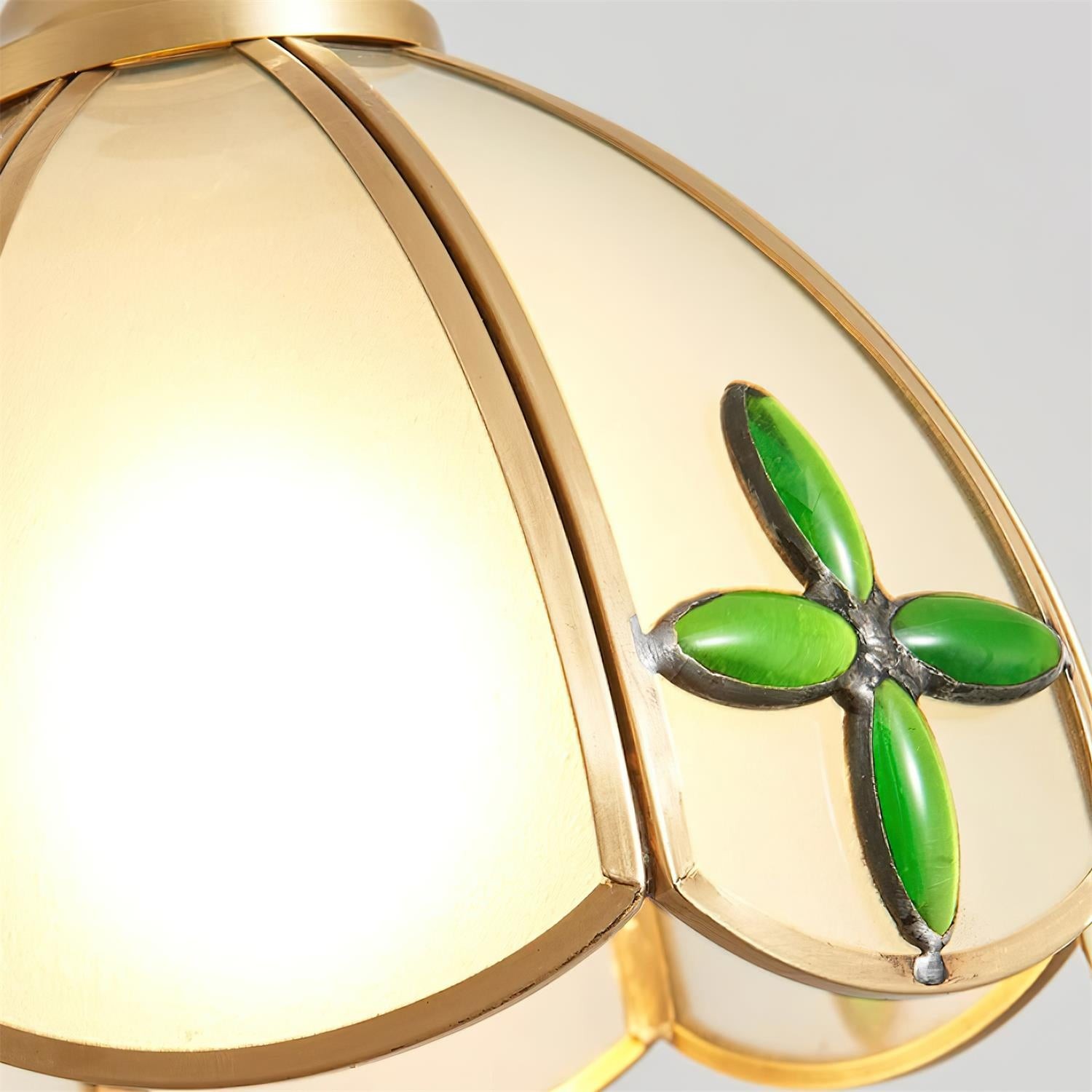 Vintage Tiffany Stanied Glass Pendant Lamp K624