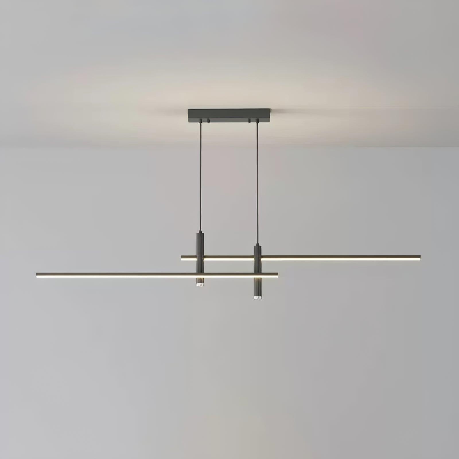 Modern Minimalist Sleek Metal Rod Chandelier K521