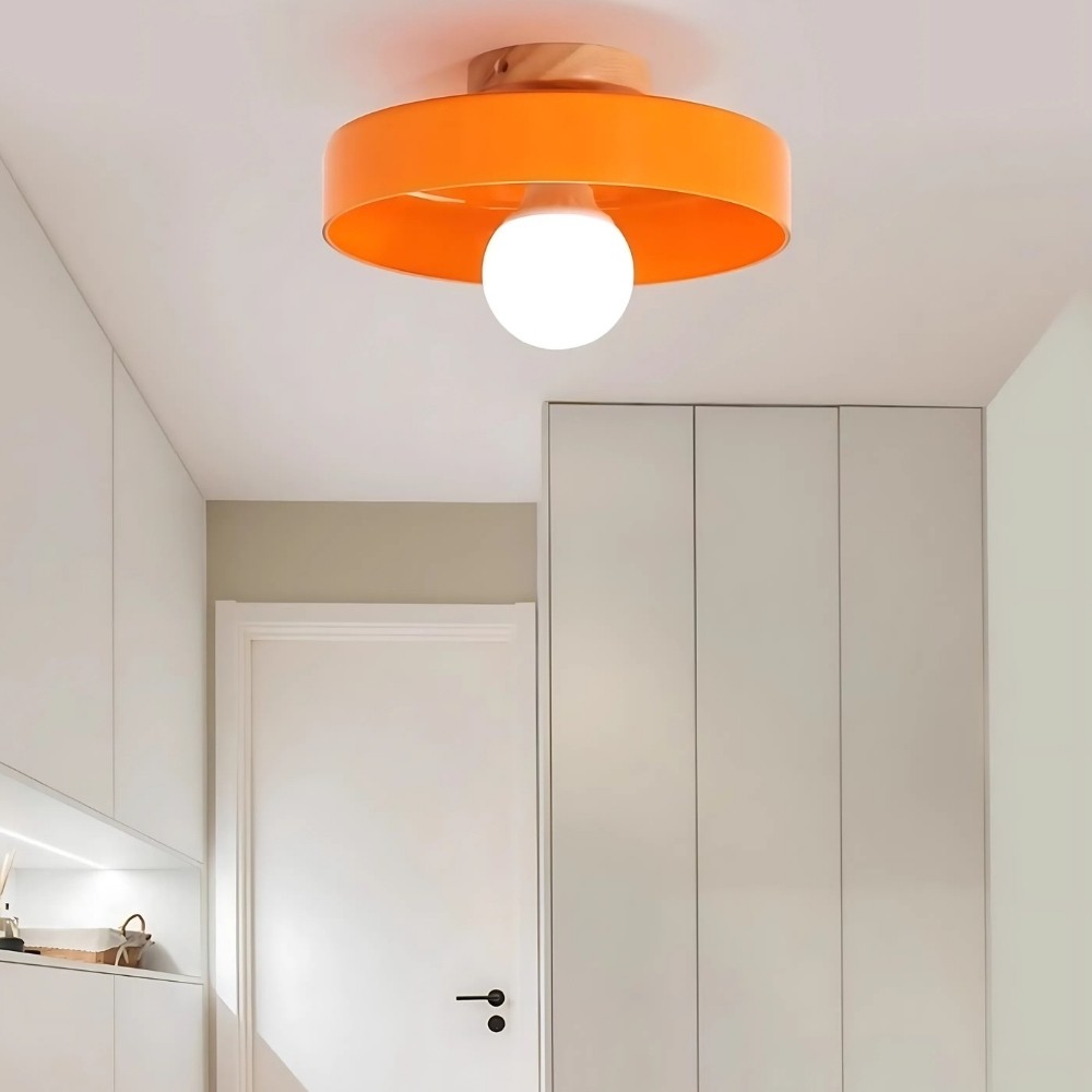 Modern Orange Glass Disc Orb Ceiling Light K931