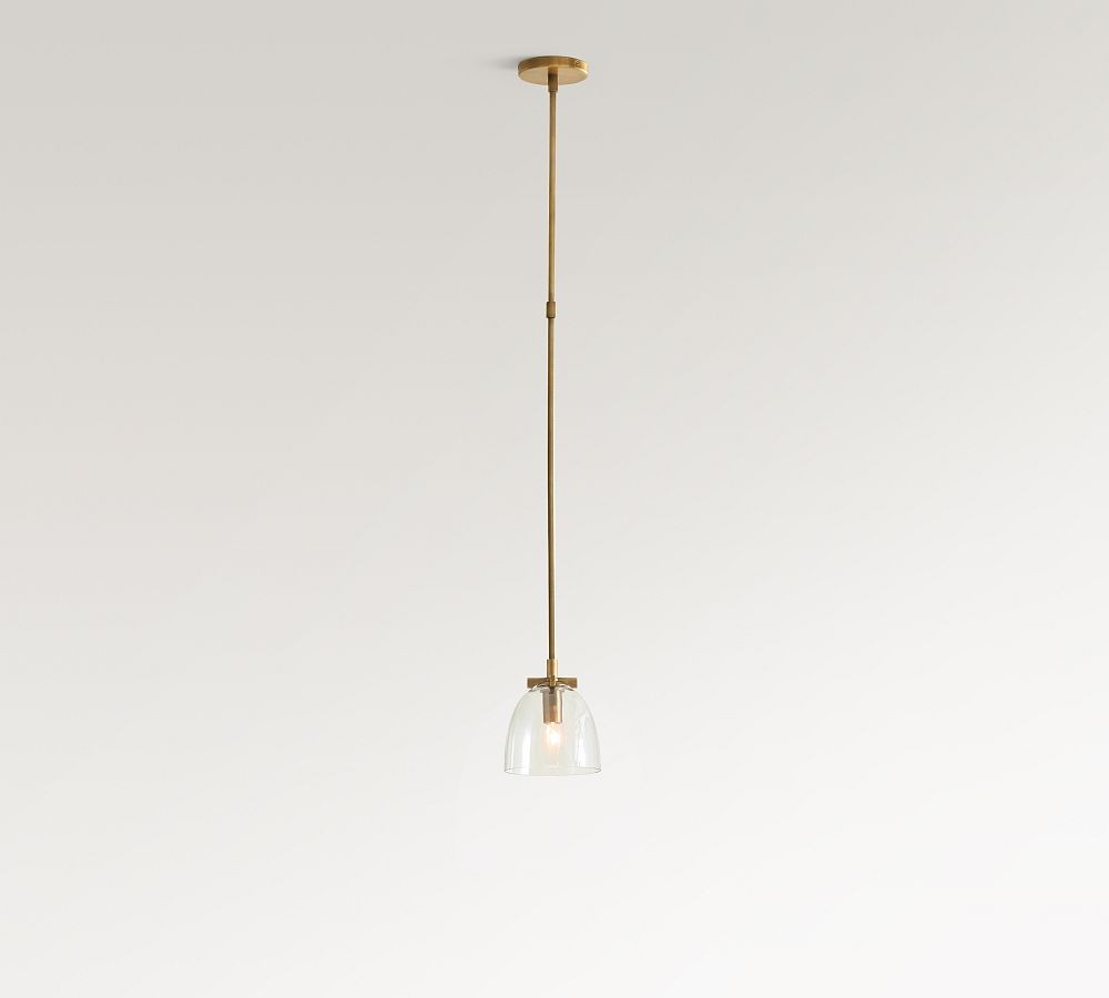 Auria Clear Glass Pendant Light - Stylish Dome Pendant Lamp for Kitchen and Lounge K1290