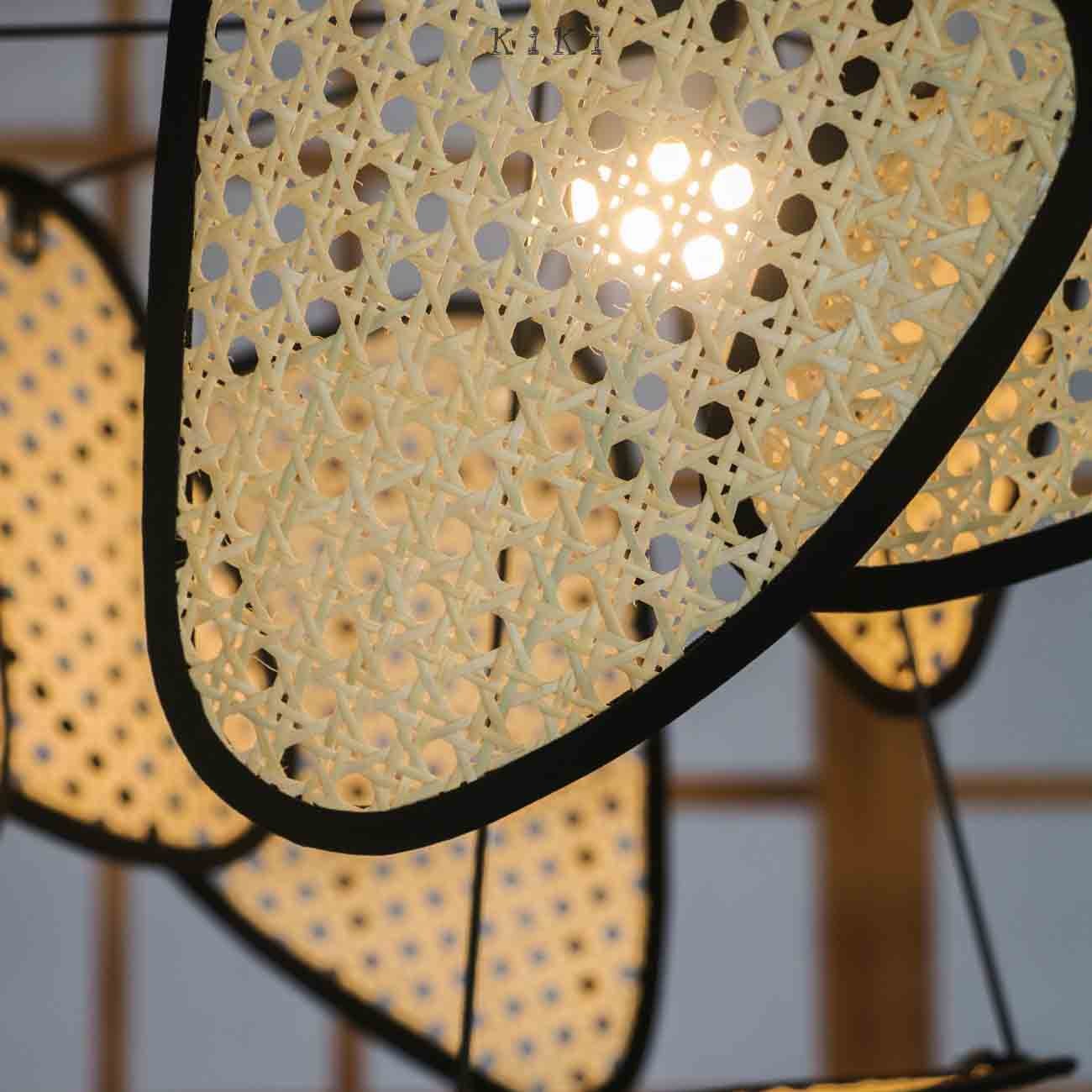Screen Cannage Pendant Light - Boho Chic Wall Light for Dining Room