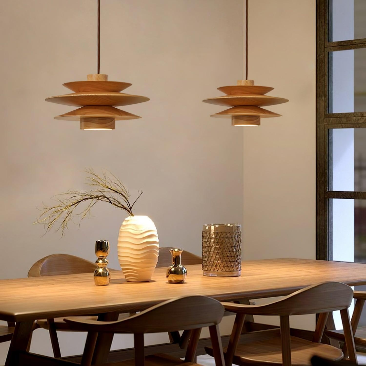 Multi Tiered Disc Pendant Lamp K299