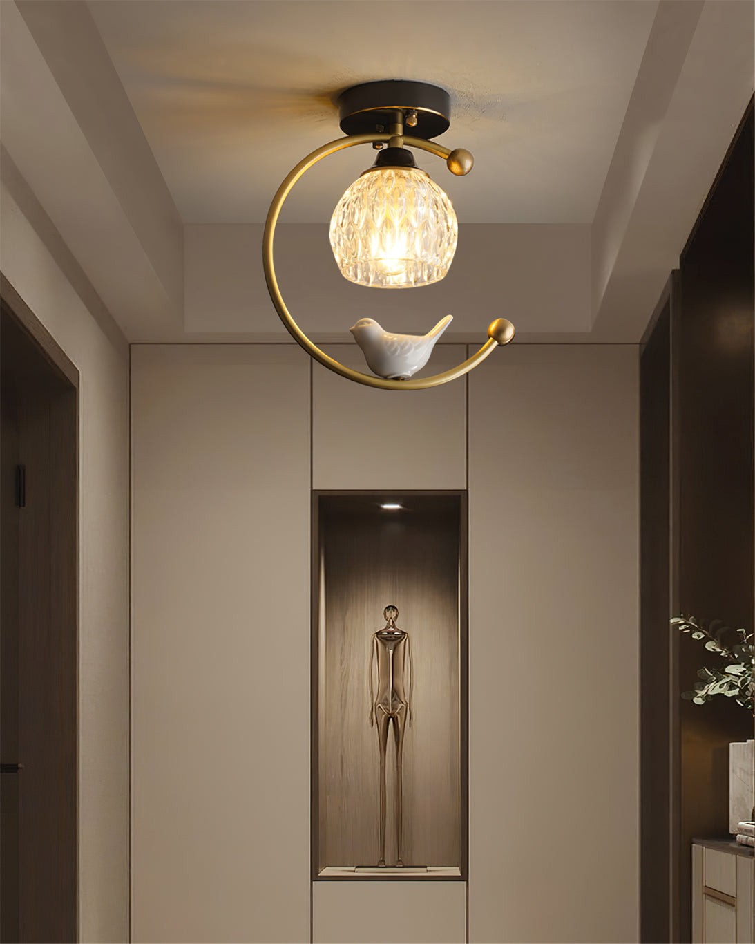 Ceramic Bird Ceiling Lamp K989