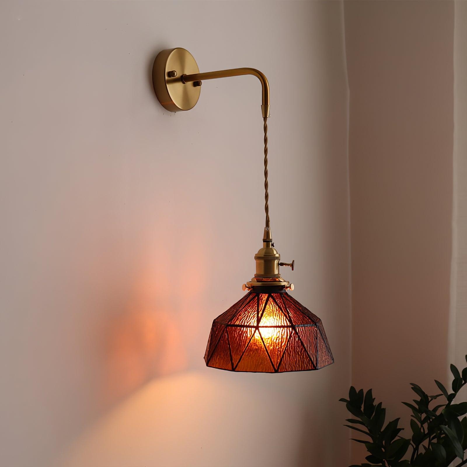 Retro Pastoral Glass Wall Lamp K626